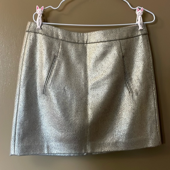 GAP silver coated 50% wool and polyester mini skirt circa 2011 - Picture 1 of 7